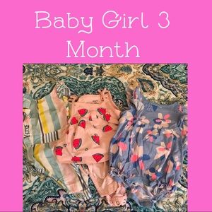 (4for$15) Baby girl bundle of 3 3month